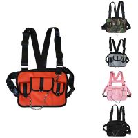 E8Mens Chest Bag Fashion Vest Streetwear Bag Tooling Bag Vest Bag