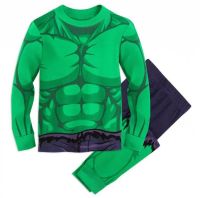 Marvels Hulk Hero Childrens Pajamas Set Long-sleeved Trousers New Childrens Home Wear Suit Boys and Girls Sleepwear