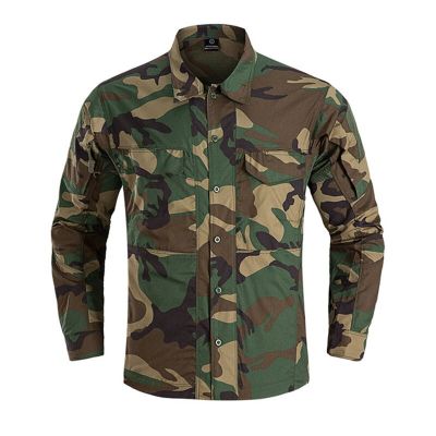 【Available】Men Outdoor Camouflage Tactical Shirts Quick Dry Mesh Breathable Army Fan Tops Climbing Training Shooting Fishing Military Shirt