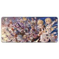 Genshin Impact Mouse Pad ตู้เกมพีซีขนาดใหญ่ที่น่ารักแผ่นรองโต๊ะคีย์บอร์ด Anime Shaw Table Mouse Pad อุปกรณ์เล่นเกม XXL