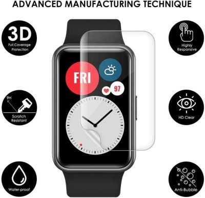 ❖♤✽ ฟิล์มใสป้องกันรอยหน้าจอสําหรับ Huawei Watch Fit / Honor Watch Es Smartwatch 2 ชิ้น