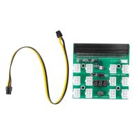 Power Module Breakout Board Kits with 12Pcs 6Pin to 8Pin (6+2)Pin Power Cable for HP 1200W 750W PSU GPU Mining Ethereum