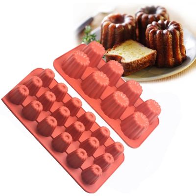 8/18 Holes Caneles Silicone Mold Muffin Cupcake Baking Tray Bordelais Fluted Cake Pudding Mold DIY Baking Kitchen Accessories