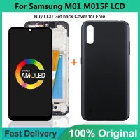 5.7 สำหรับเหมาะสำหรับ Samsung Galaxy M01จอแสดงผล LCD M015F M015G M015DS SM-M015F Touch Screen Digitizer Assembly สำหรับเหมาะสำหรับ Samsung Lcd