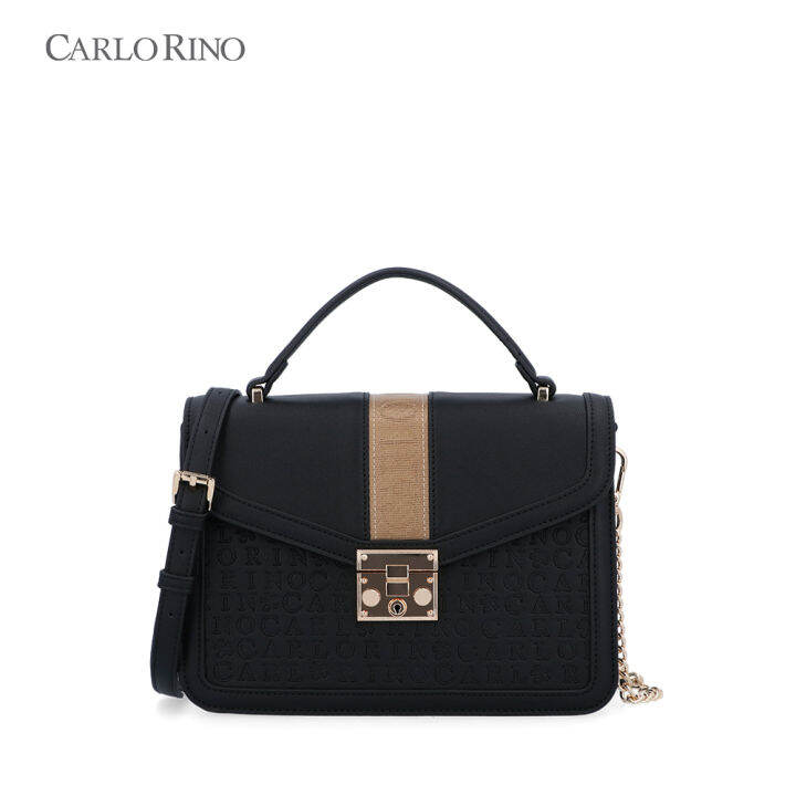 Carlo Rino Logogram Top Handle Crossbody Lazada