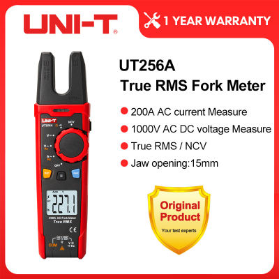 คีม UNI-T แคลมป์มิเตอร์ดิจิตอล UT256A TRMS AC Current แอมป์มิเตอร์ส้อมโวลต์มิเตอร์ตัวเก็บประจุเครื่องตรวจสอบความถี่