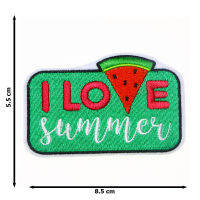 JPatch - (I Love Summer) เที่ยว พักผ่อน หน้าร้อน ทะเล หาด ทริป แตงโม ผลไม้ ตัวรีดติดเสื้อ อาร์มรีด อาร์มปัก มีกาวในตัว การ์ตูนสุดน่ารัก งาน DIY Embroidered Iron/Sew on Patches