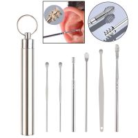 6Pcs/Set Ear Wax Pickers Stainless Steel Earpick Wax Remover Curette Ear Pick Cleaner Ear Cleaner Spoon Care Ear Clean Tool