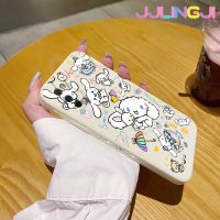 Jjlingji เคส A03s ปลอกสำหรับ Samsung A03ลายการ์ตูนยิ้ม Cinnamoroll เคสโทรศัพท์ดีไซน์ใหม่บางสร้างสรรค์ป้องกันขอบสี่เหลี่ยมเคสนิ่มเคสปลอกซิลิโคนเคสกันกระแทก