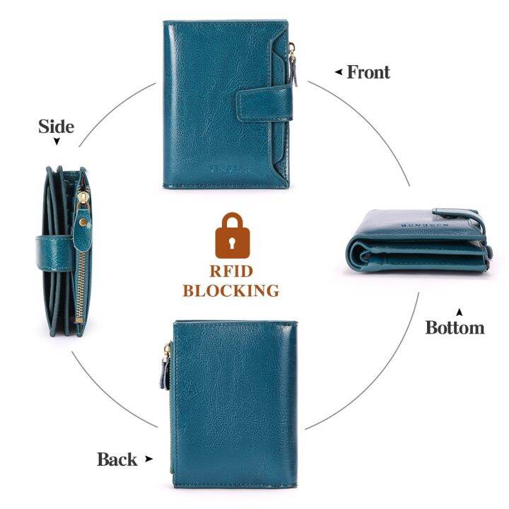 sendefn-casual-women-genuine-leather-wallet-rfid-blocking-short-multi-function-large-capacity-zipper-coin-purse-money-clip-5191