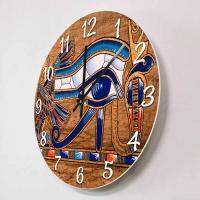 (ร้อน) อียิปต์ Papyrus ภาพวาด Horus Eye Moder นาฬิกาแขวน Egypt Wadjet งานศิลปะ Udjat Home Decor เห็น Ra Ankh เทพธิดา Eye Clock