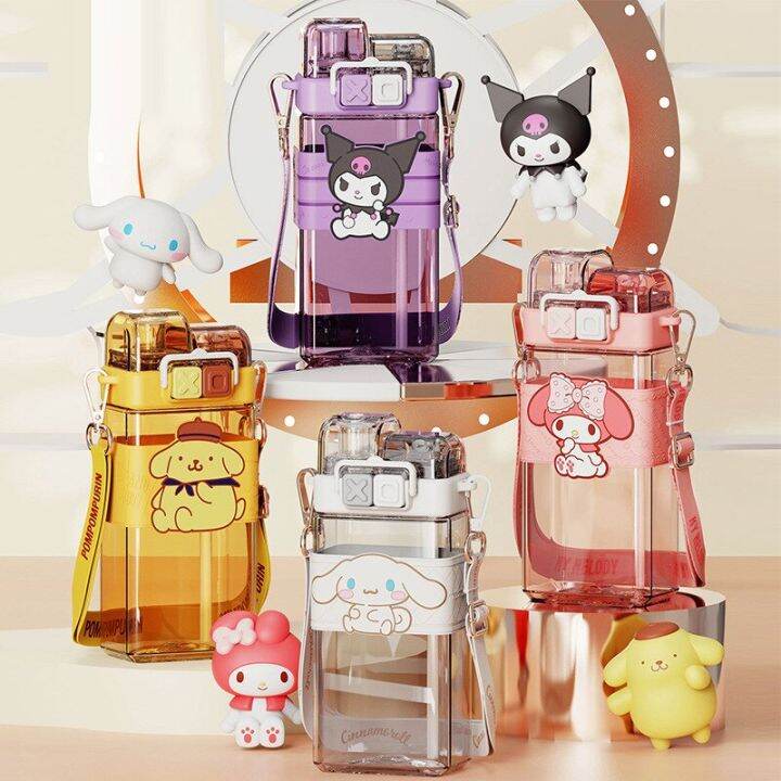 New Kawaii Sanrioed Water Bottles Cute Anime Cinnamoroll Kuromi Cartoon ...