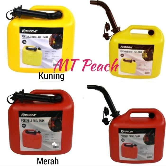 Krisbow Jerigen Bensin Solar Plastik 10l Fuel Gasoline Tank Jerry Can Lazada Indonesia 3023