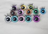 20set/lot  customization new N19-9mm 12mm-14-16--18-20-24mm 30mm glitter toy eyes WITH EYELASH TRAY   washer for diy