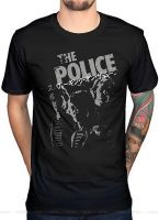 Mens The Police Japanese T Shirt Rock Band Sting Punk Jazz Band Tee Shirt Outfit 100% cotton T-shirt