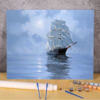 Sailboat Ship Coloring By Numbers Painting Set Oil Paints 50x70 Picture By Numbers Photo Home Decor For Kids Wholesale