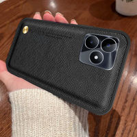 เคสมือถือสำหรับ Realme C53 C55 ฝาหลัง หนังลายขวางป้องกันการเกิดลายนิ้วมือการป้องกันเลนส์รู้สึกสบายสำหรับ Realme C53 C55 เคสใส่โทรศัพท์