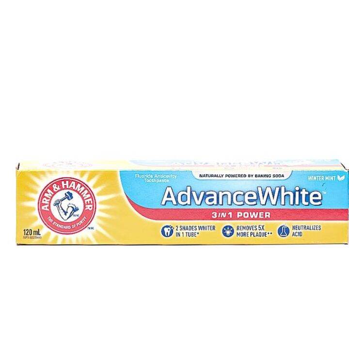 Arm & Hammer Toothpaste Advance White 3 in 1 Power 120ml Lazada PH