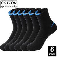 High Quality 6PairsLot Combed Cotton Mens Socks Black White Casual Breathable Solid color Sport Socks EUR 38-45