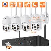 Techage ระบบกล้องวงจรปิด Wifi PTZ 3MP 5MP 8CH สีกลางคืนสองทางเสียง CCTV ระบบเฝ้าระวังแบบไร้สายติดตามอัตโนมัติชุดอุปกรณ์ NVR