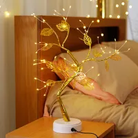 LED Fairy Christmas Tree Night Lamp Lighting Decor For Home USB Bedside Study Room Desk Holiday Decoration Light Goddess Gifts