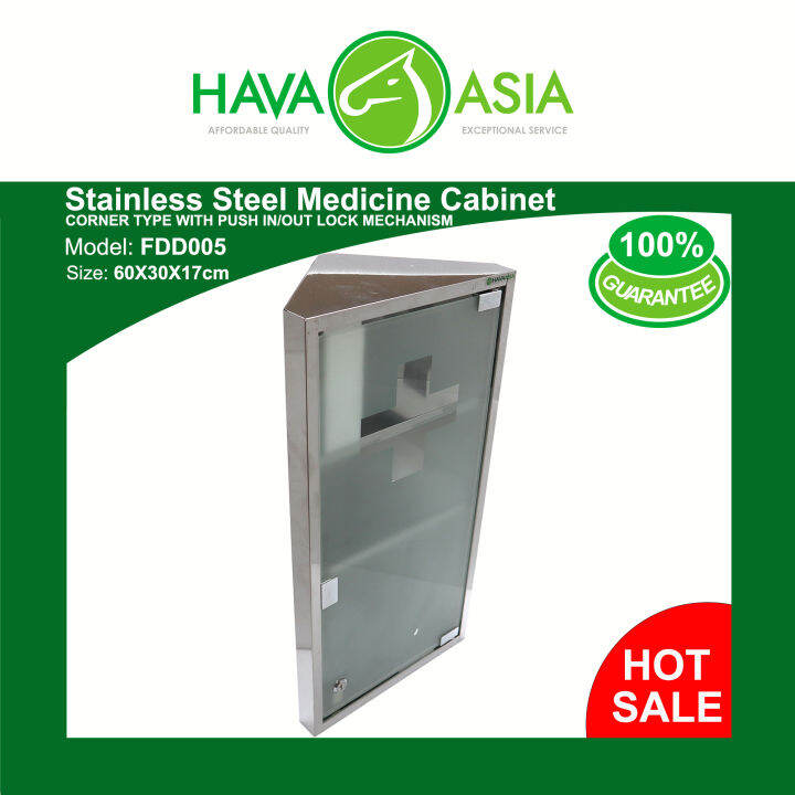 HavaAsia Stainless Steel Corner Medical Storage (Code FDD00560X30X17