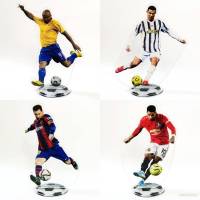 YT World Cup Football Star Ronaldo Beckham Messi Mbappé Haaland Action Figure Acrylic Model Toys Table Stand Home Decor Gift TY