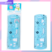 YESMILE 3pcs พับเก็บได้ เครื่องมือวัดขนาด เซนติเมตรหน่วยเซนติเมตร ไม่แตกหักง่าย ไม้บรรทัดสำหรับผู้ปกครอง ยืดหยุ่นได้ พีวีซีพีวีซี เครื่องมือร่างแบบ ออฟฟิศสำหรับทำงาน