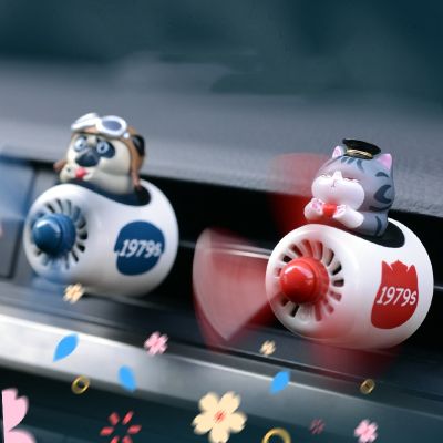 New Cartoon Bulldog pilot series Car Air Freshener perfume Automobile Interior Perfume Clip Fragrance Ornament Accessories