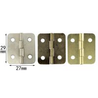 10Pcs 29x27mm Cabinet Mini Hinges Furniture Accessories Antique Bronze/Gold/Silver 4 Holes Jewelry Boxes Hinge fittings hardware