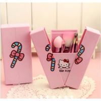 ▶️แปรง HELLO KITTY 8 ชิ้น กระจกในตัว [ Best Price!! ]