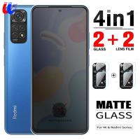 4in1 9H/10D /Matte สำหรับ Xiaomi Redmi Note 11 11S Redmi Note 11 Pro 5G กระจกเทมเปอร์คลุมทั้งหมดปกป้องหน้าจอกล้องด้านหลังฟิล์มเลนส์ Redmi Note 11 Pro 5G