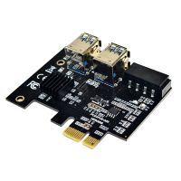 PCIe Riser Card PCI-E 1X to 16X 1 to 4 USB 3.0 Riser for BTC Mining Molex 4 Pin 1 to 4 PCI-E Express Adapter Card