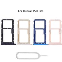 สำหรับ Huawei P20 Lite ถาดใส่ซิมผู้ถือซิมการ์ดถาดใส่ซิมผู้ถือภาชนะเชื่อมต่อสำหรับ Huawei Nova 3E ชิ้นส่วนอะไหล่ LKT37122ชิ้นส่วนทดแทน