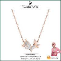 ?Swarovski?สร้อยคอจี้เพชร Lilia Rose Gold Butterfly, S925 สร้อยคอแฟชั่นสตรีเงินสเตอร์ลิงของขวัญวันวาเลนไทน์ของขวัญวันเกิด