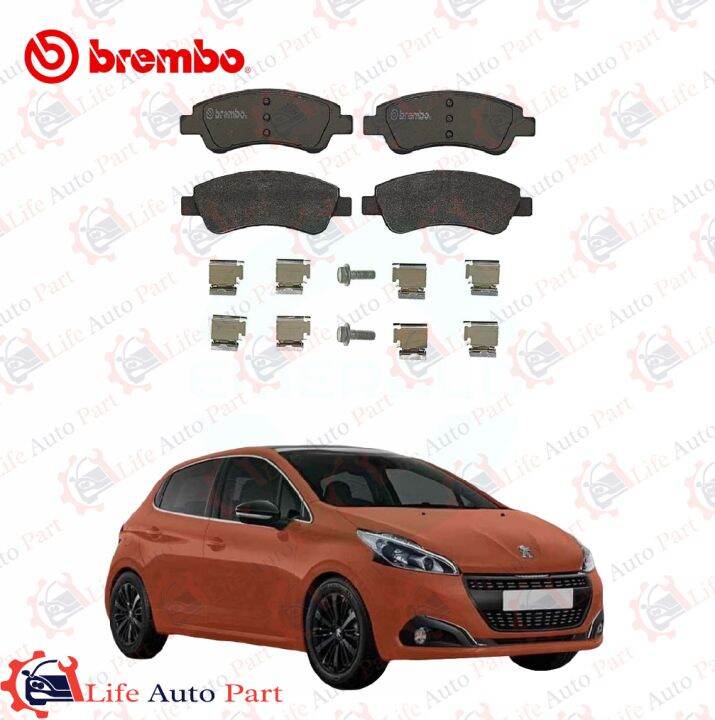 BREMBO Front Brake Pads Peugeot 206 1.6,2.0, Peugeot 208 Original Lazada