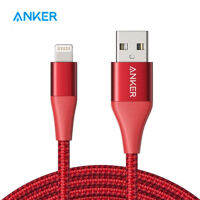 Anker A8452 USB-A เพื่อสายเคเบิลหลอดไฟ (สีแดง3ft)