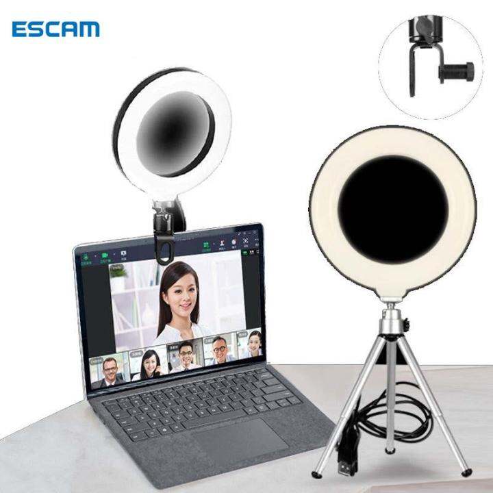 【Ready Stock】ESCAM Ring Light Clip 6.3inch Video Conference Lamp Clip