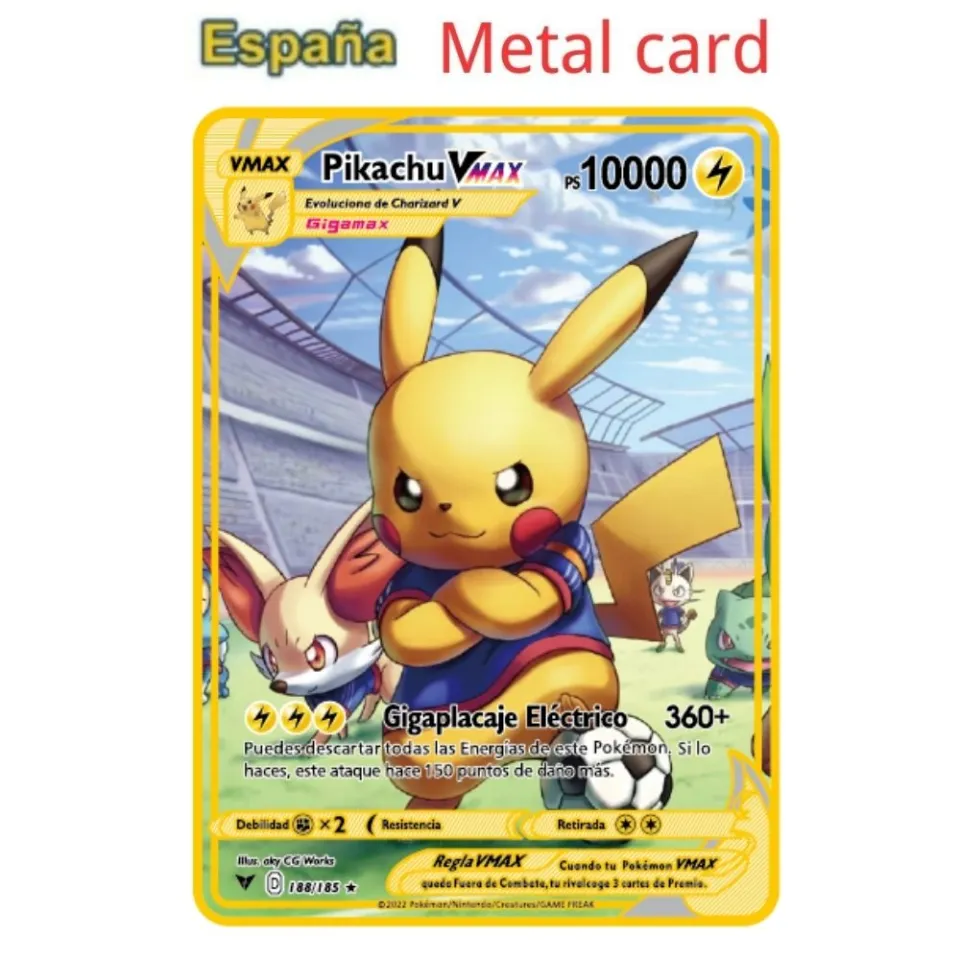 Pikachu VMAX Gold Metal Pokemon Card