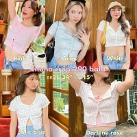 ?BigSale! ♡ CT1795 Emma crop by 2417  เสื้อครอป สุดคุ้ม