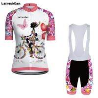 【Hot Sale】embellishembellish SPTGRVO LairschDan 2022ผู้หญิงสีชมพู EnduroJersey SetClothesShort ขี่จักรยานเสื้อผ้าฤดูร้อน Mtb ชุด