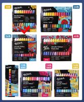 Mont Marte ชุดสีอะคริลิค Colour 18/24สี36มล. เหมาะสำหรับผ้าใบไม้ผ้าหนังกระดาษแข็งกระดาษ MDF และหมึกพิมพ์งานศิลปะ