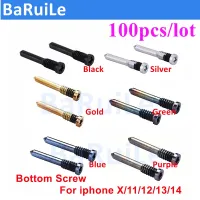 Baruile สกรูฝาหลัง100ชิ้นสำหรับ Iphone 11 12 13 Pro 14 X XS Max 5S 6S 7 8ขั้วต่อแบบห้าดาวสกรูเพนทาโลบ