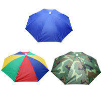 [hot]1 PC Portable Outdoor Umbrella Hat Sun Shade Waterproof Sports Camping Hiking Fishing Festivals Parasol Foldable Brolly Cap