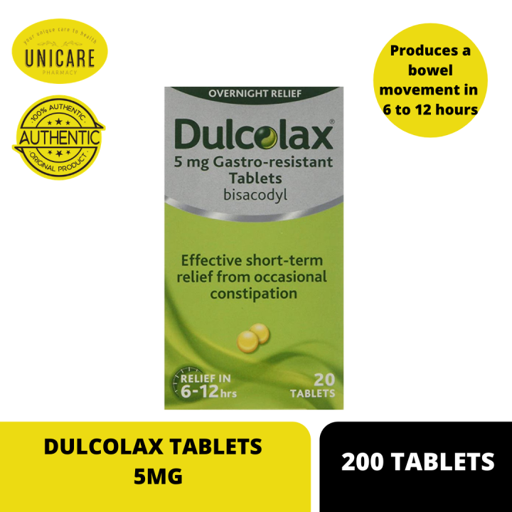 DULCOLAX TABLETS 5MG 200'S Lazada