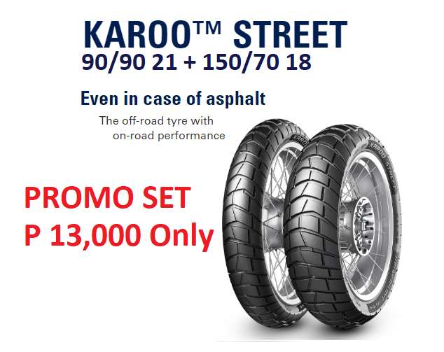 METZELER KAROO STREET MOTORCYCLE TIRES SET 90/90 21 and 150/70 18 for