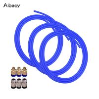 Aibecy 3ชิ้นสายยาง PTFE สีฟ้า1เมตรพร้อม3ชิ้นข้อต่อนิวเมติก PC4-M6 3ชิ้นข้อต่อเชื่อม PC4-01สำหรับเครื่องพิมพ์3D เส้นใย1.75มม