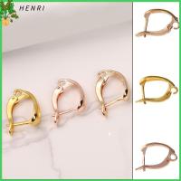 HENRI 6Pcs 18x11mm การตั้งค่า เข็มกลัด ตะขอต่างหูฝรั่งเศส เครื่องประดับทำเครื่องประดับ ย้อนกลับ เปิดลูป DIY ต่างหูหนีบ