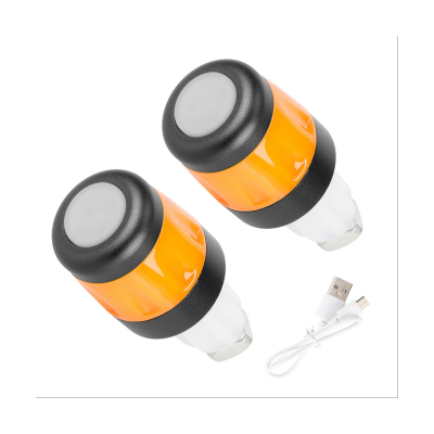 2Pcs Electric Scooter Handlebar Lights LED Warning Light Handlebar End Plugs Waterproof Turn Signal Lights