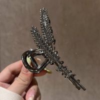 [COD] French elegant diamond leaf catch wheat ear hairpin womens head clip headdress 2023 newTH